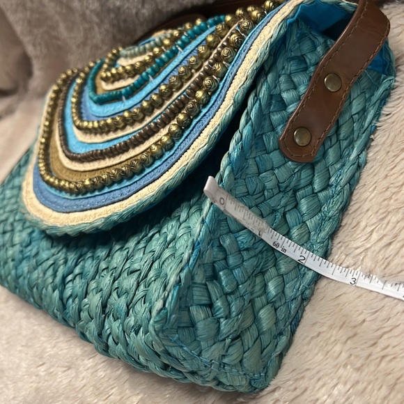 SUN N SAND “Turk Bleu Beauty” Straw Bag - Picture 15 of 15